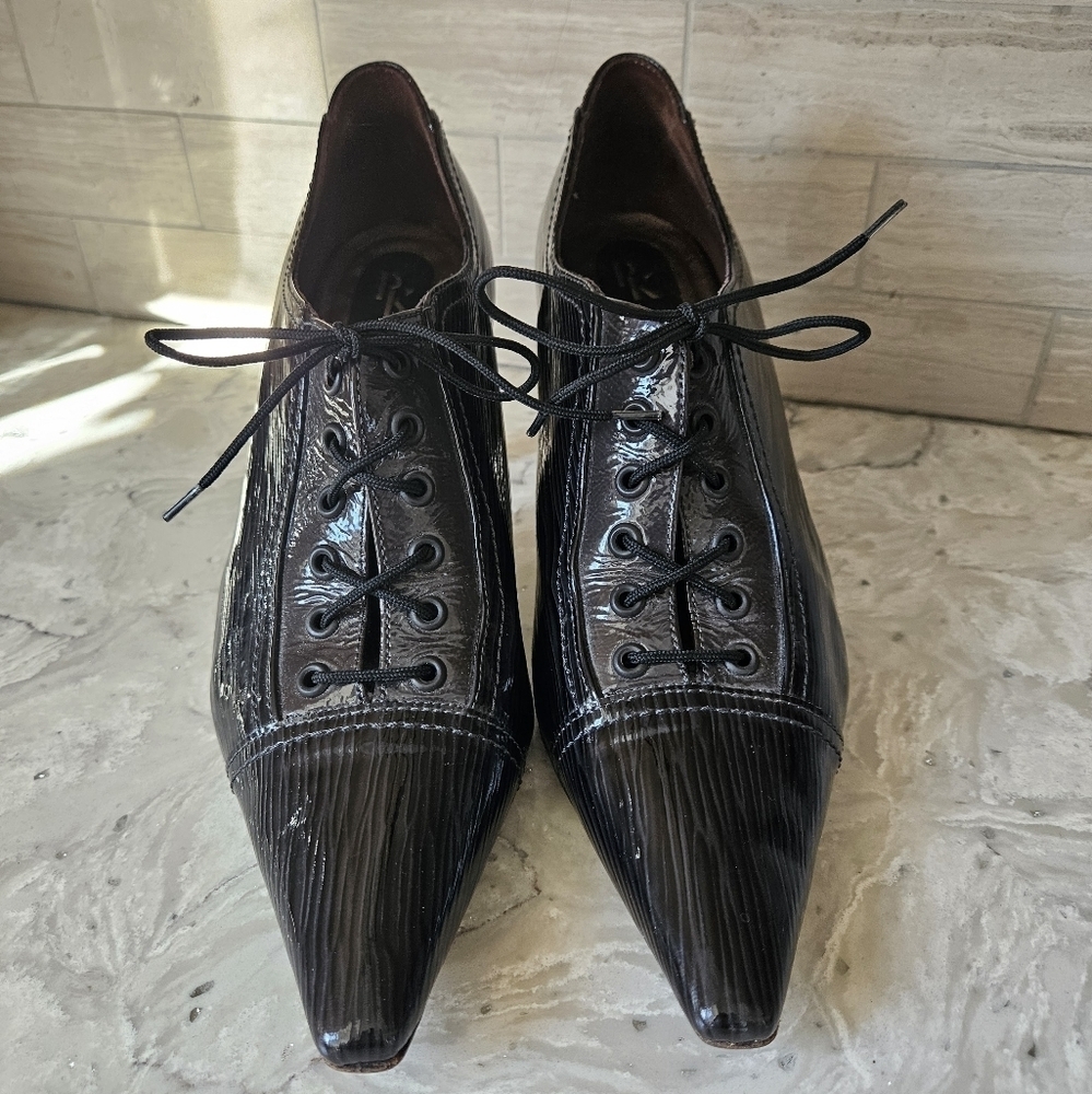Peter Kaiser Dark Brown Leather  Lace Pump